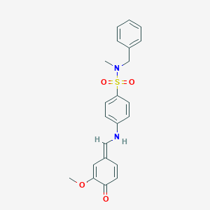 N-benzyl-4-[[(E)-(3-methoxy-4-oxocyclohexa-2,5-dien-1-ylidene)methyl]amino]-N-methylbenzenesulfonamide