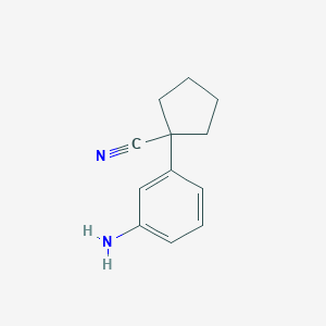 molecular formula C12H14N2 B3210364 1-(3-Aminophenyl)cyclopentane-1-carbonitrile CAS No. 1067192-38-4