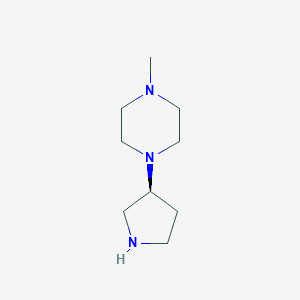 molecular formula C9H19N3 B3210383 (S)-1-Methyl-4-(pyrrolidin-3-yl)piperazine CAS No. 1067716-49-7