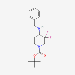 molecular formula C17H24F2N2O2 B3210390 tert-Butyl 4-(benzylamino)-3,3-difluoropiperidine-1-carboxylate CAS No. 1067914-82-2