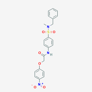 molecular formula C22H21N3O6S B321040 N-[4-[benzyl(methyl)sulfamoyl]phenyl]-2-(4-nitrophenoxy)acetamide 