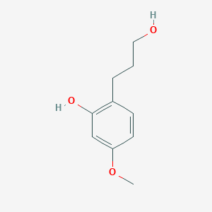 molecular formula C10H14O3 B3210400 2-(3-Hydroxypropyl)-5-methoxyphenol CAS No. 106800-26-4