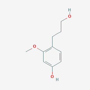 molecular formula C10H14O3 B3210406 4-(3-Hydroxypropyl)-3-methoxyphenol CAS No. 106800-27-5