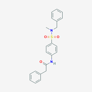 molecular formula C22H22N2O3S B321042 N-(4-{[benzyl(methyl)amino]sulfonyl}phenyl)-2-phenylacetamide 