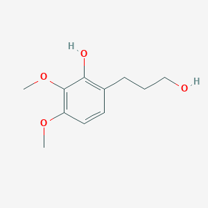 molecular formula C11H16O4 B3210422 6-(3-Hydroxypropyl)-2,3-dimethoxyphenol CAS No. 106800-30-0