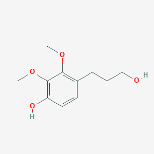 molecular formula C11H16O4 B3210428 4-(3-Hydroxypropyl)-2,3-dimethoxyphenol CAS No. 106800-31-1