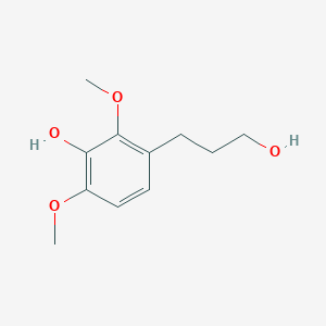 molecular formula C11H16O4 B3210435 3-(3-Hydroxypropyl)-2,6-dimethoxyphenol CAS No. 106800-32-2