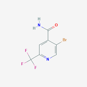 molecular formula C7H4BrF3N2O B3210491 5-Bromo-2-(trifluoromethyl)isonicotinamide CAS No. 1070892-03-3