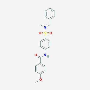 molecular formula C22H22N2O4S B321050 N-(4-{[benzyl(methyl)amino]sulfonyl}phenyl)-4-methoxybenzamide 