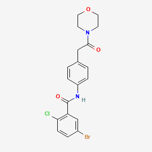 5-bromo-2-chloro-N-(4-(2-morpholino-2-oxoethyl)phenyl)benzamide
