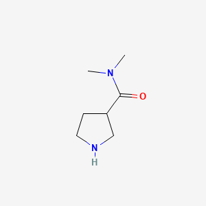 molecular formula C7H14N2O B3210504 N,N-二甲基吡咯烷-3-甲酰胺 CAS No. 1070978-59-4