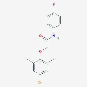 molecular formula C16H15BrFNO2 B321051 2-(4-bromo-2,6-dimethylphenoxy)-N-(4-fluorophenyl)acetamide 