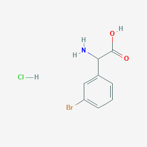 molecular formula C8H9BrClNO2 B3210526 2-Amino-2-(3-bromophenyl)acetic acid hydrochloride CAS No. 1071455-12-3
