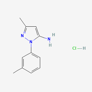 3-methyl-1-(3-methylphenyl)-1H-pyrazol-5-amine hydrochloride