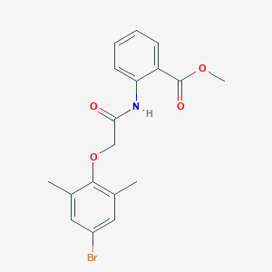 molecular formula C18H18BrNO4 B321055 Methyl 2-{[(4-bromo-2,6-dimethylphenoxy)acetyl]amino}benzoate 