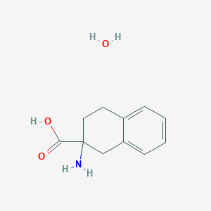 molecular formula C11H15NO3 B3210555 2-Amino-1,2,3,4-tetrahydronaphthalene-2-carboxylic acid hydrate CAS No. 1071694-24-0