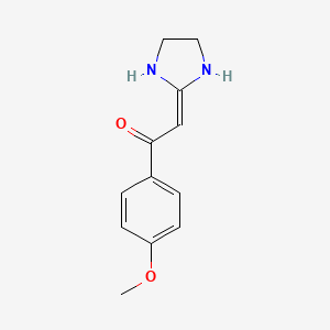 molecular formula C12H14N2O2 B3210565 2-(Imidazolidin-2-ylidene)-1-(4-methoxyphenyl)ethan-1-one CAS No. 107195-10-8