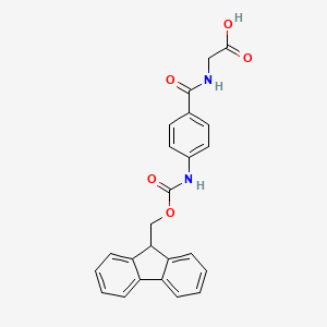 molecular formula C24H20N2O5 B3210591 Fmoc-4-aminohippuric acid CAS No. 1072902-66-9