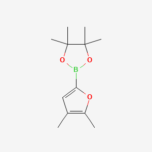 molecular formula C12H19BO3 B3210624 2-(4,5-Dimethylfuran-2-YL)-4,4,5,5-tetramethyl-1,3,2-dioxaborolane CAS No. 1073338-90-5