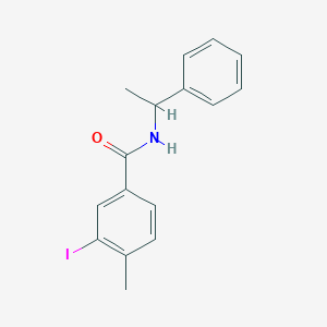 molecular formula C16H16INO B321063 3-iodo-4-methyl-N-(1-phenylethyl)benzamide 