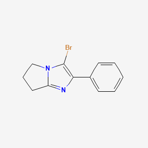 molecular formula C12H11BrN2 B3210647 3-bromo-2-phenyl-6,7-dihydro-5H-pyrrolo[1,2-a]imidazole CAS No. 107392-82-5