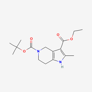 molecular formula C16H24N2O4 B3210675 5-Tert-butyl 3-ethyl 2-methyl-6,7-dihydro-1h-pyrrolo[3,2-c]pyridine-3,5(4h)-dicarboxylate CAS No. 1075257-92-9