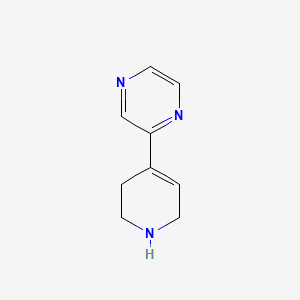 molecular formula C9H11N3 B3210685 2-(1,2,3,6-Tetrahydropyridin-4-yl)pyrazine CAS No. 1075742-26-5
