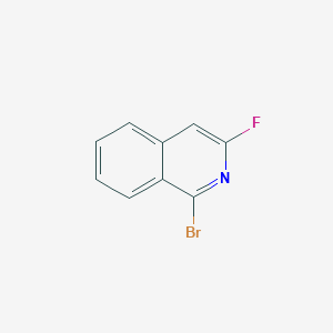 molecular formula C9H5BrFN B3210686 1-Bromo-3-fluoroisoquinoline CAS No. 1076-36-4