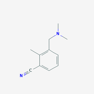 molecular formula C11H14N2 B3210690 3-((Dimethylamino)methyl)-2-methylbenzonitrile CAS No. 107600-21-5