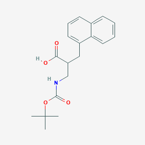 molecular formula C19H23NO4 B3210691 (R,S)-Boc-3-amino-2-(naphthalen-1-ylmethyl)-propionic acid CAS No. 1076197-03-9