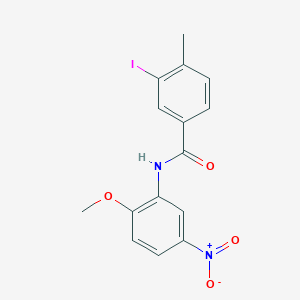 molecular formula C15H13IN2O4 B321072 3-iodo-N-(2-methoxy-5-nitrophenyl)-4-methylbenzamide 