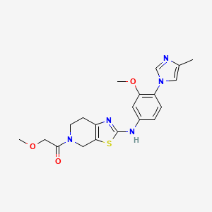 B3210737 2-Methoxy-1-(2-((3-methoxy-4-(4-methyl-1H-imidazol-1-yl)phenyl)amino)-6,7-dihydrothiazolo[5,4-c]pyridin-5(4H)-yl)ethanone CAS No. 1077629-26-5