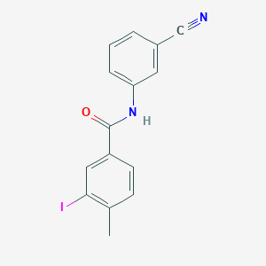 molecular formula C15H11IN2O B321077 N-(3-cyanophenyl)-3-iodo-4-methylbenzamide 