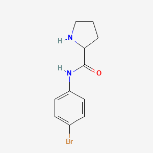 molecular formula C11H13BrN2O B3210772 N-(4-溴苯基)吡咯烷-2-甲酰胺 CAS No. 1078791-16-8