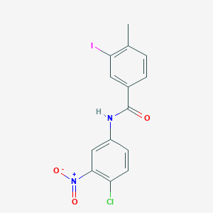 molecular formula C14H10ClIN2O3 B321081 N-(4-chloro-3-nitrophenyl)-3-iodo-4-methylbenzamide 