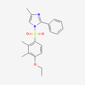 molecular formula C20H22N2O3S B3210832 1-[(4-Ethoxy-2,3-dimethylphenyl)sulfonyl]-4-methyl-2-phenylimidazole CAS No. 1081321-00-7