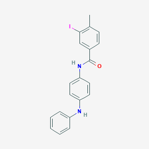 molecular formula C20H17IN2O B321084 N-(4-anilinophenyl)-3-iodo-4-methylbenzamide 