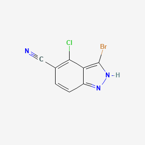 3-Bromo-4-chloro-5-cyano-1H-indazole