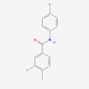 molecular formula C14H11FINO B321085 N-(4-fluorophenyl)-3-iodo-4-methylbenzamide 