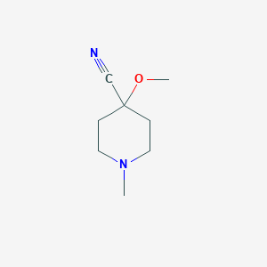 4-Piperidinecarbonitrile, 4-methoxy-1-methyl-