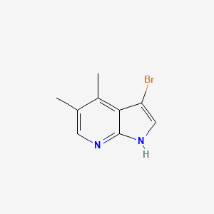 molecular formula C9H9BrN2 B3210875 3-bromo-4,5-dimethyl-1H-pyrrolo[2,3-b]pyridine CAS No. 1082040-66-1