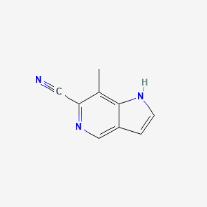 molecular formula C9H7N3 B3210925 7-methyl-1H-pyrrolo[3,2-c]pyridine-6-carbonitrile CAS No. 1082041-08-4