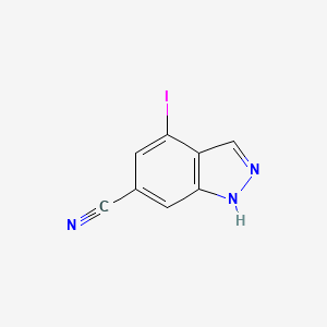 molecular formula C8H4IN3 B3210954 1H-Indazole-6-carbonitrile, 4-iodo- CAS No. 1082041-48-2