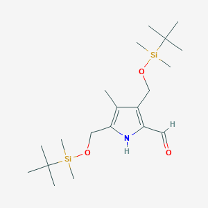 1H-Pyrrole-2-carboxaldehyde, 3,5-bis[[[(1,1-dimethylethyl)dimethylsilyl]oxy]methyl]-4-methyl-