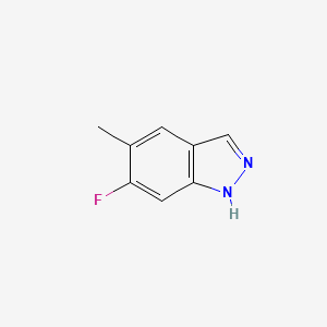 molecular formula C8H7FN2 B3210973 6-fluoro-5-methyl-1H-indazole CAS No. 1082042-17-8