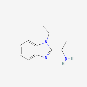 molecular formula C11H15N3 B3210994 [1-(1-ethyl-1H-benzimidazol-2-yl)ethyl]amine dihydrochloride CAS No. 1082308-02-8