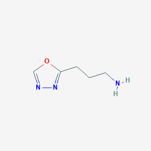 molecular formula C5H9N3O B3211006 3-(1,3,4-Oxadiazol-2-yl)propan-1-amine CAS No. 1082469-12-2