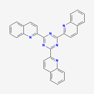 molecular formula C30H18N6 B3211008 Quinoline, 2,2',2''-(1,3,5-triazine-2,4,6-triyl)tris- CAS No. 108248-14-2