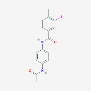 molecular formula C16H15IN2O2 B321101 N-[4-(acetylamino)phenyl]-3-iodo-4-methylbenzamide 