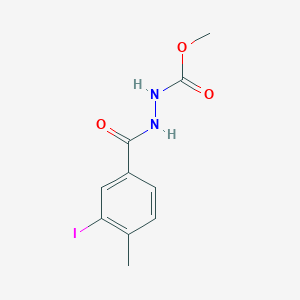 molecular formula C10H11IN2O3 B321103 Methyl 2-(3-iodo-4-methylbenzoyl)hydrazinecarboxylate 